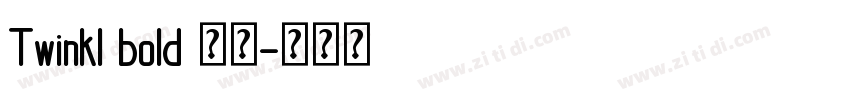 Twinkl bold 粗体字体转换